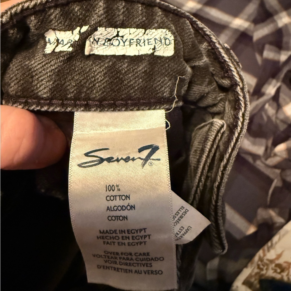 7 For All Man Kind Black Jeans Size 4 Boyfriend Fit - Picture 7 of 7